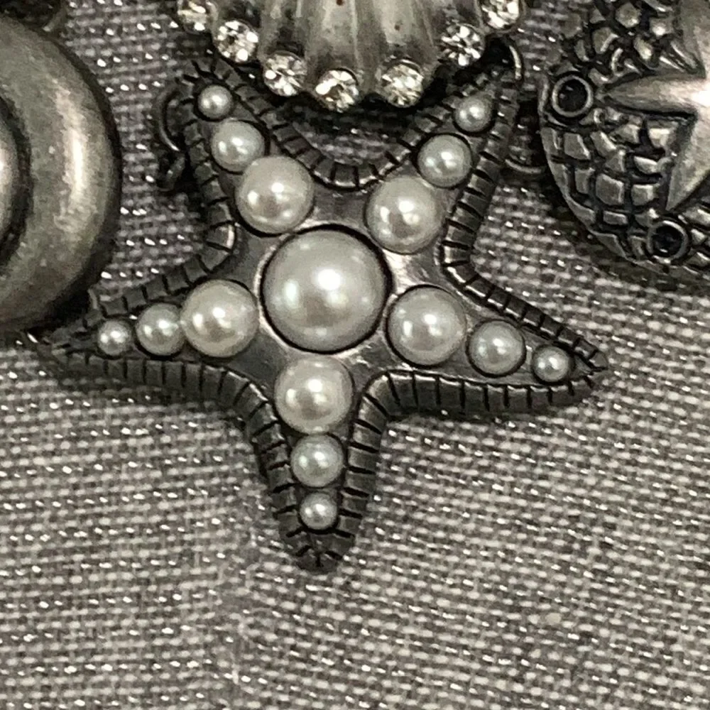 Cookie‎ Lee Ocean Themed Statement Costume Jewelry Necklace Starfish Shells